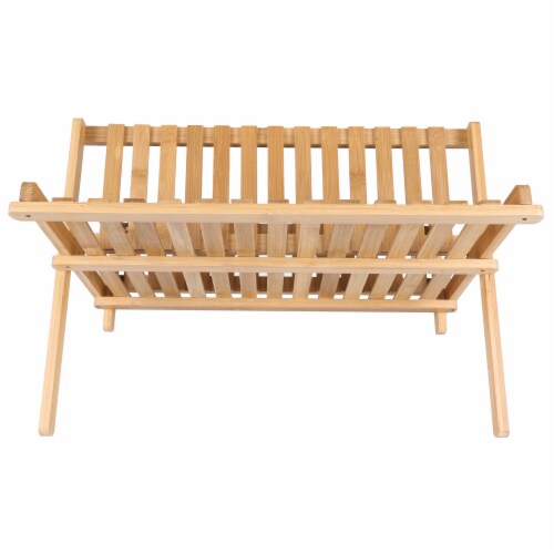 BIA Cordon Bleu Danesco Collapsible Bamboo Dish Rack Perspective: back