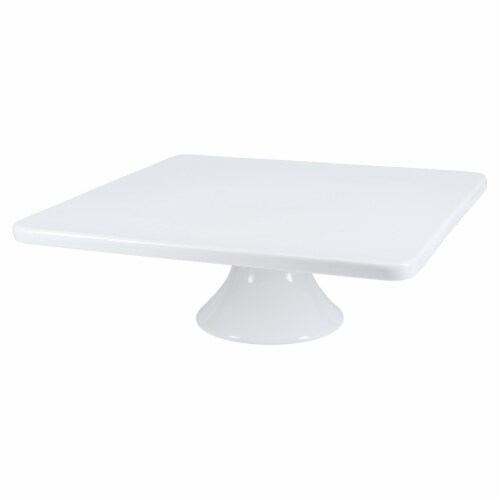 BIA Cordon Bleu Square Porcelain Pedestal Cake Stand Perspective: back
