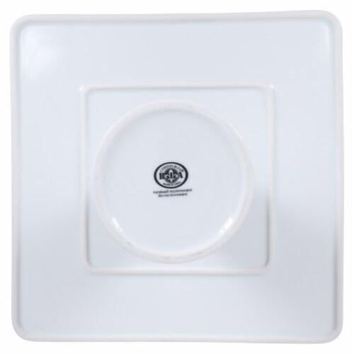 BIA Cordon Bleu Square Porcelain Pedestal Cake Stand Perspective: back