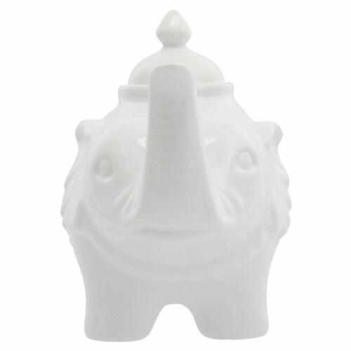 BIA Cordon Bleu Porcelain Elephant Teapot - White Perspective: back
