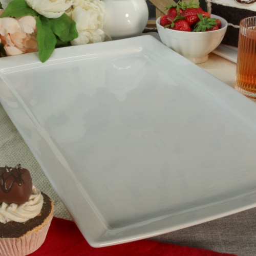 Dash of That™ Rectangular Serving Platter - White Perspective: back