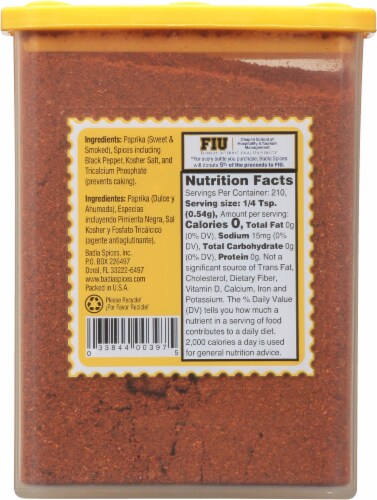 Badia® Biscayne Bay Seafood Seasoning Perspective: back