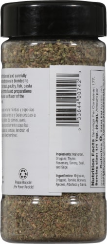 Badia® Salt Free Mediterranean Blend Italian Seasoning Perspective: back