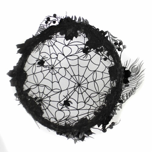 Halloween Spider Web Wreath Grapevine Wall Decor Afz181 Perspective: back
