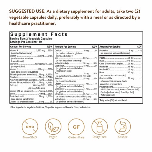 SG Formula VM-75® Vegetable Capsules Perspective: back