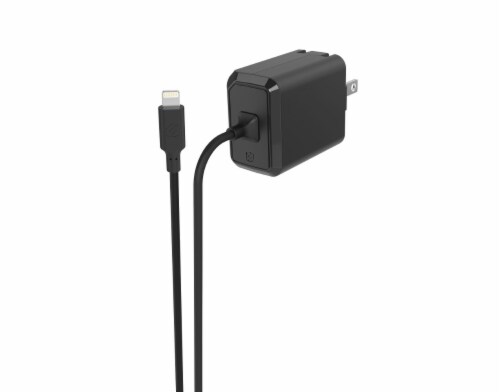 Scosche MFI Certified Power Delivery Lightning Home Charger - Black Perspective: back