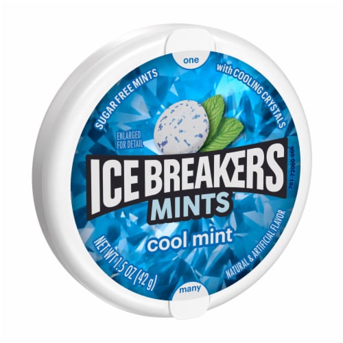 ICE BREAKERS Cool Mint Sugar Free Mints Tin Perspective: back