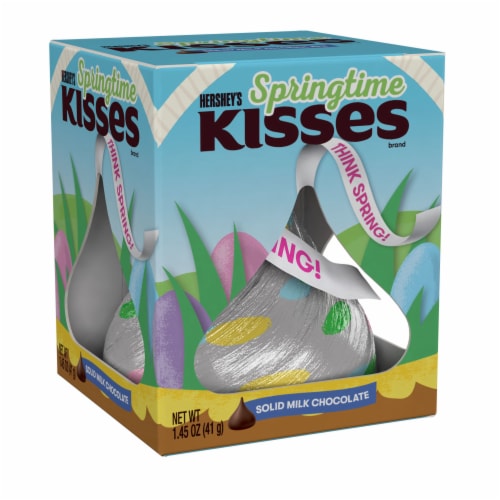 HERSHEY'S KISSES Solid Milk Chocolate Treat Easter Candy Gift Box Perspective: back