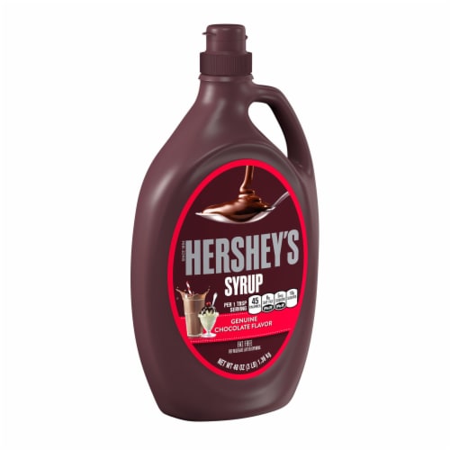 HERSHEY'S Chocolate Syrup Bulk Bottle Perspective: back
