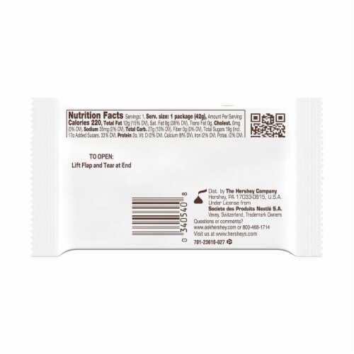 Kit Kat® White Creme Wafer Candy Bar Perspective: back