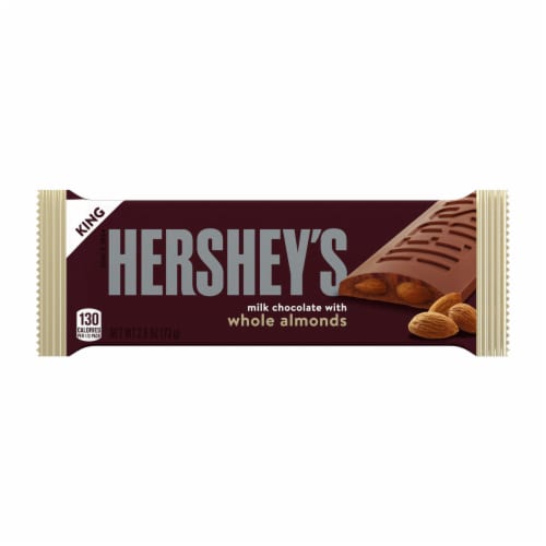 HERSHEY'S Milk Chocolate with Whole Almonds King Size Candy Bar Perspective: back