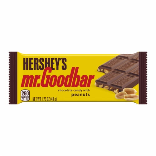 HERSHEY'S MR. GOODBAR Chocolate with Peanuts Full Size Candy Bar Perspective: back