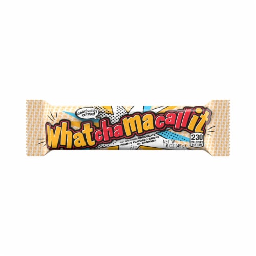 WHATCHAMACALLIT Chocolate Caramel and Peanut Flavored Crisps Candy Bar Perspective: back