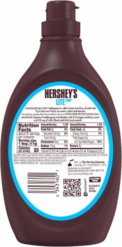 Hershey's Lite Chocolate Syrup Perspective: back