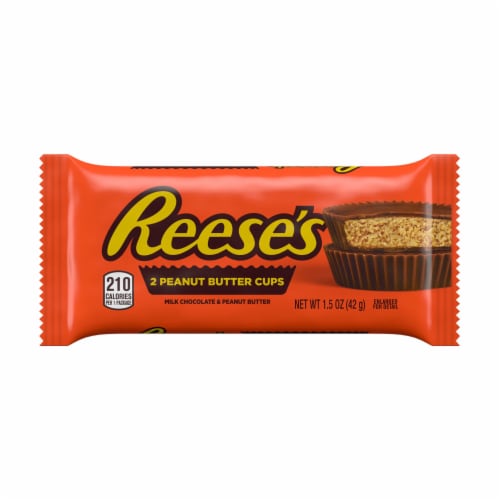 REESE'S Milk Chocolate Peanut Butter Cups Candy Bar Perspective: back