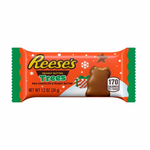 REESE'S Milk Chocolate Peanut Butter Trees Candy Christmas Pack Perspective: back