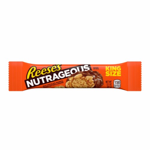 REESE'S NUTRAGEOUS Peanut Butter Caramel Peanut King Size Candy Bar Perspective: back