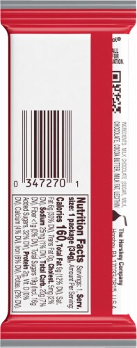 Hershey's Holiday Milk Chocolate Santa Bar Perspective: back