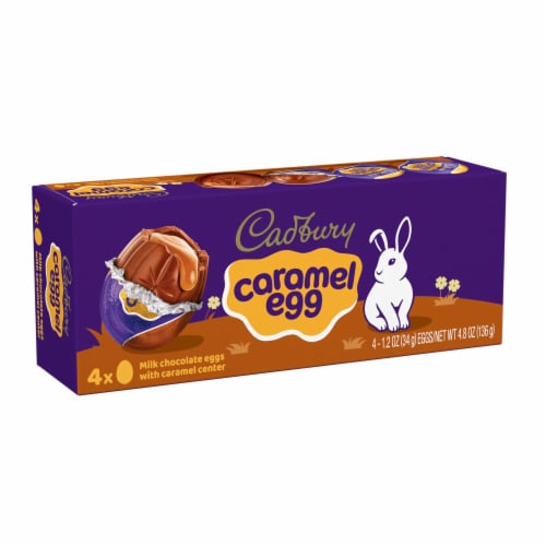 CADBURY Milk Chocolate with Caramel Center Eggs Easter Candy Eggs Perspective: back