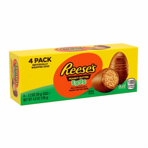 REESE'S Milk Chocolate Peanut Butter Creme Eggs Easter Candy Box Perspective: back