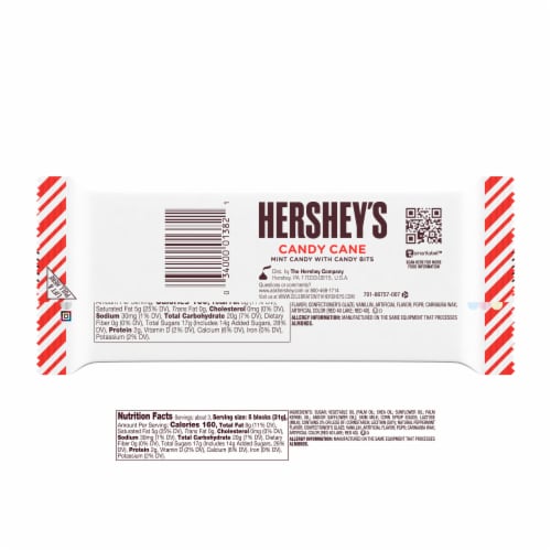Hershey's Holiday Candy Cane Bar Perspective: back
