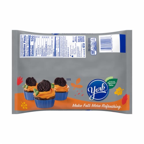 YORK Dark Chocolate Peppermint Patties Pumpkins Halloween Candy Bag Perspective: back