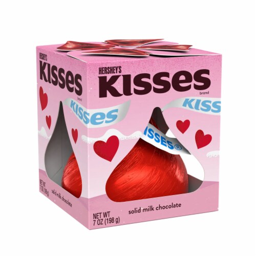 HERSHEY'S KISSES Solid Milk Chocolate Valentine Candy Gift Box Perspective: back