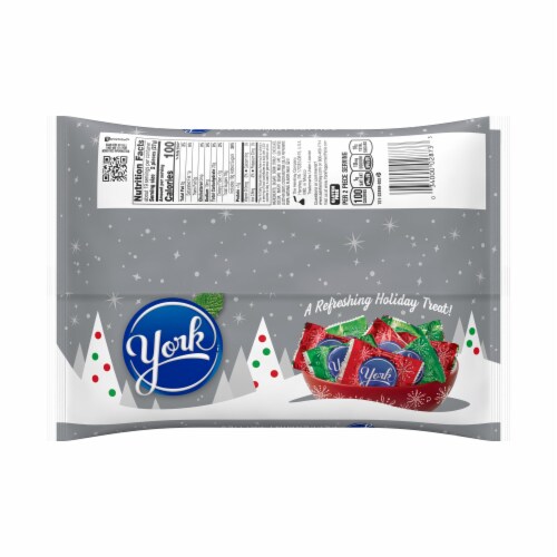 York Dark Chocolate Covered Peppermint Patties Holiday Candy Perspective: back
