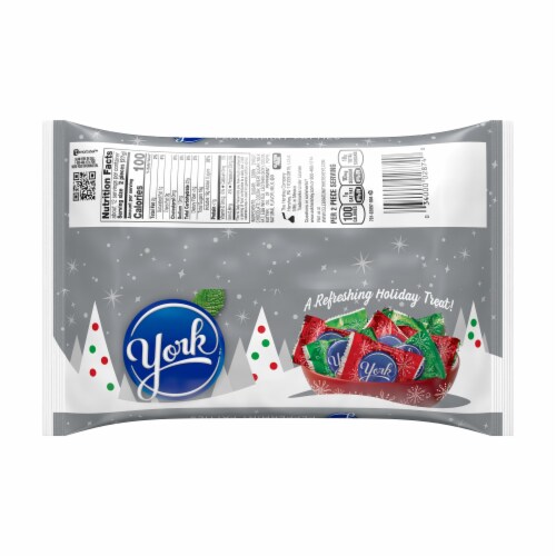 York Peppermint Patties Holiday Candy Miniatures Bag Perspective: back