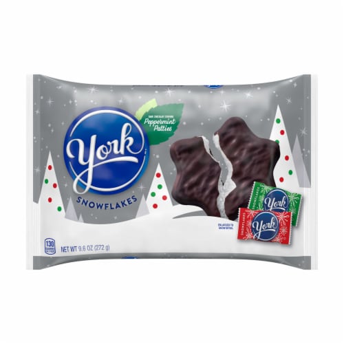 YORK Dark Chocolate Peppermint Patties Snowflakes Christmas Candy Bag ...