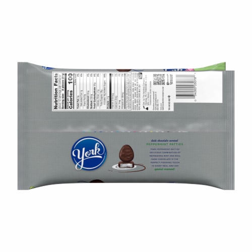 York Dark Chocolate Covered Peppermint Patties Eggs Perspective: back