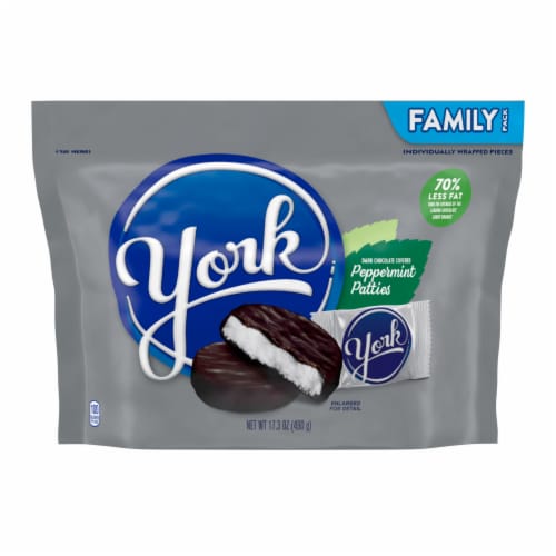 YORK Dark Chocolate Peppermint Patties Candy Family Pack Perspective: back