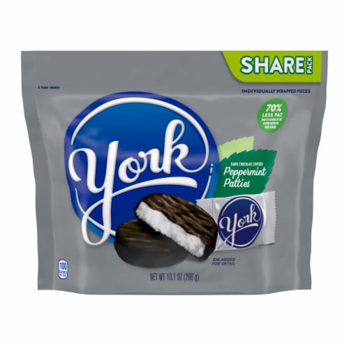 YORK Dark Chocolate Peppermint Patties Candy Share Pack Perspective: back