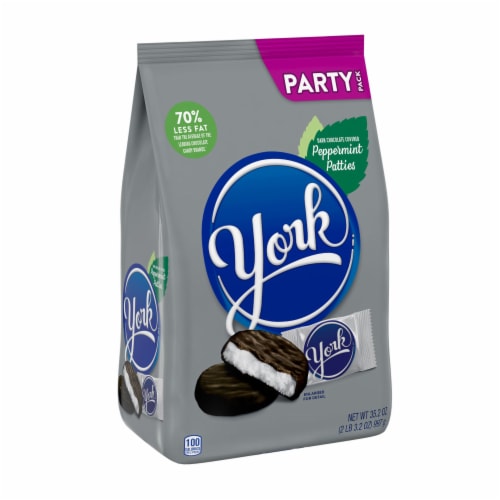YORK Dark Chocolate Peppermint Patties Candy Party Pack Perspective: back