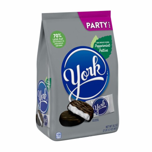 YORK Dark Chocolate Peppermint Patties Candy Party Pack Perspective: back