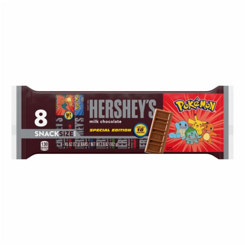 HERSHEY'S Milk Chocolate Snack Size Pokemon Candy Bars Perspective: back