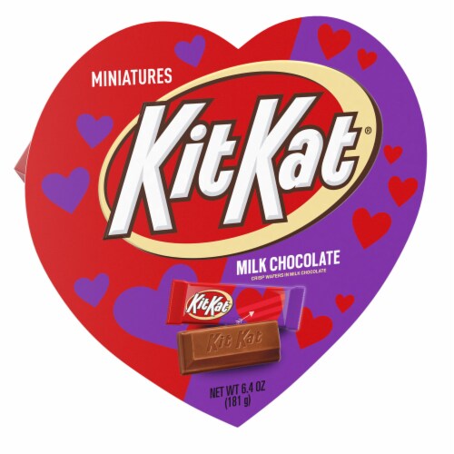 KIT KAT® Miniatures Milk Chocolate Wafer Valentine Candy Gift Box Perspective: back