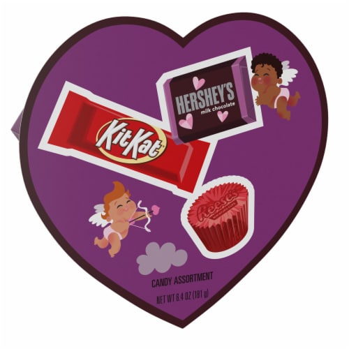 HERSHEY'S KIT KAT® and REESE'S Chocolate Valentine Candy Gift Box Perspective: back