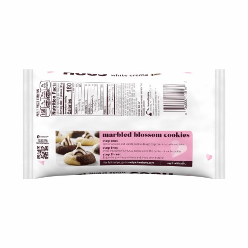 Hershey's Hugs Valentine's White Creme & Milk Chocolate Candies Perspective: back