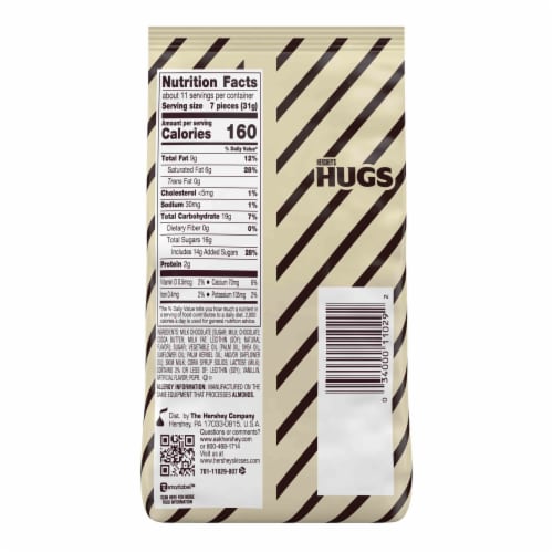 Hershey's Hugs Classic Size Stand Up Bag Perspective: back