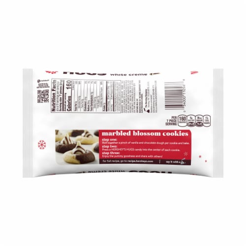 HERSHEY'S HUGS Milk Chocolate Hugged by White Creme Christmas Candy Bag Perspective: back