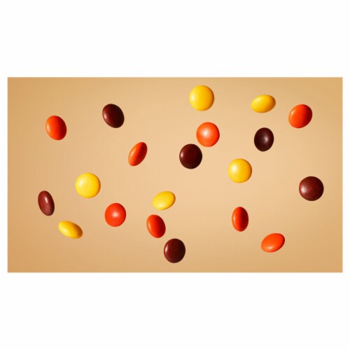 REESE'S PIECES Peanut Butter Christmas Candy Plastic Cane Perspective: back