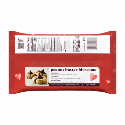 Hershey's Kisses Valentine's Milk Chocolates Family Bag Perspective: back