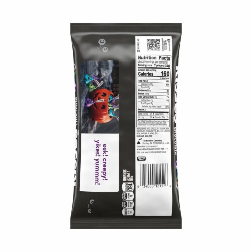 HERSHEY'S KISSES Milk Chocolate Monster Foil Halloween Candy Bag Perspective: back