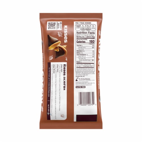 HERSHEY'S KISSES Milk Chocolate Autumn Foils Halloween Candy Bag Perspective: back