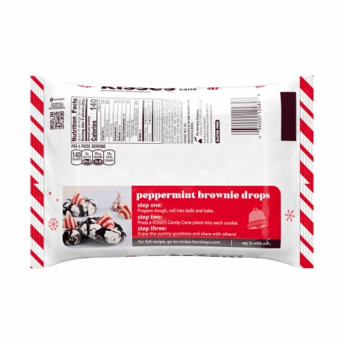 HERSHEY'S KISSES Candy Cane Flavored Christmas Candy Bag Perspective: back