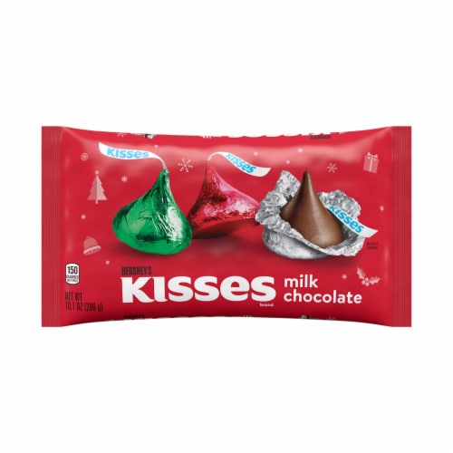 HERSHEY'S KISSES Milk Chocolate Christmas Candy Bag, 1 bag / 10.1 oz -  Smith's Food and Drug