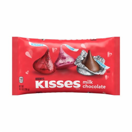 HERSHEY'S KISSES Milk Chocolate Valentine Candy Bag Perspective: back