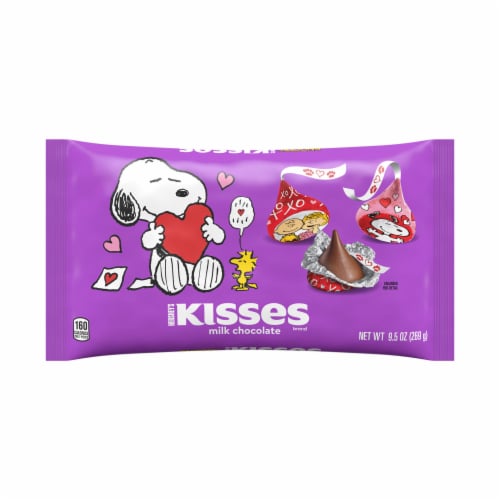 HERSHEY'S KISSES Milk Chocolate Snoopy™ and Friends Valentine Candy Bag Perspective: back