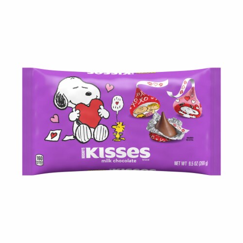 HERSHEY'S KISSES Milk Chocolate Snoopy™ and Friends Valentine Candy Bag Perspective: back